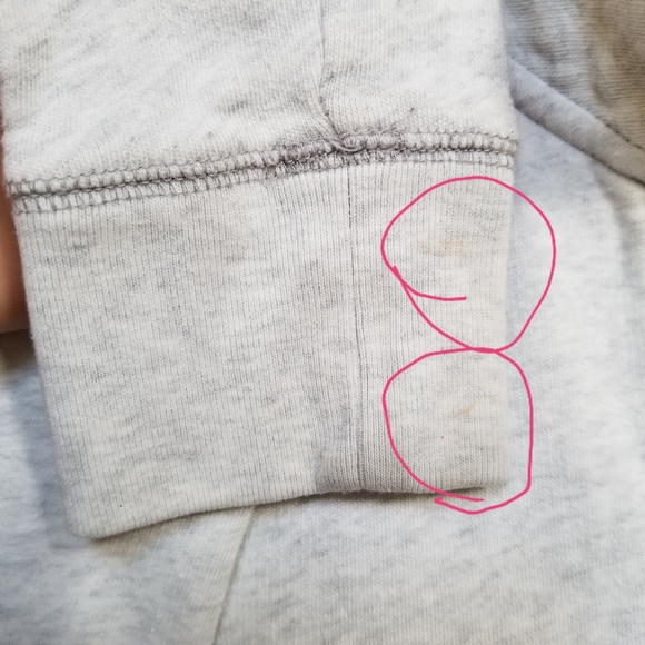 3/$28 Pink Pullover Gray Half zipper Sz S - Picture 5 of 7